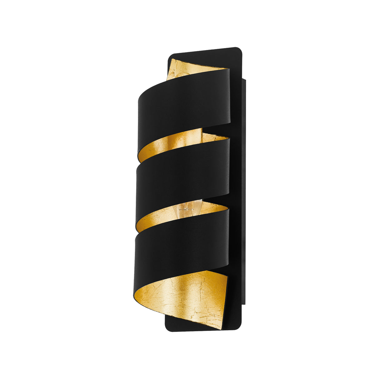 Eglo EU ELIZONDO Wall Light – Black & Gold Steel, E14, Indoor Lighting