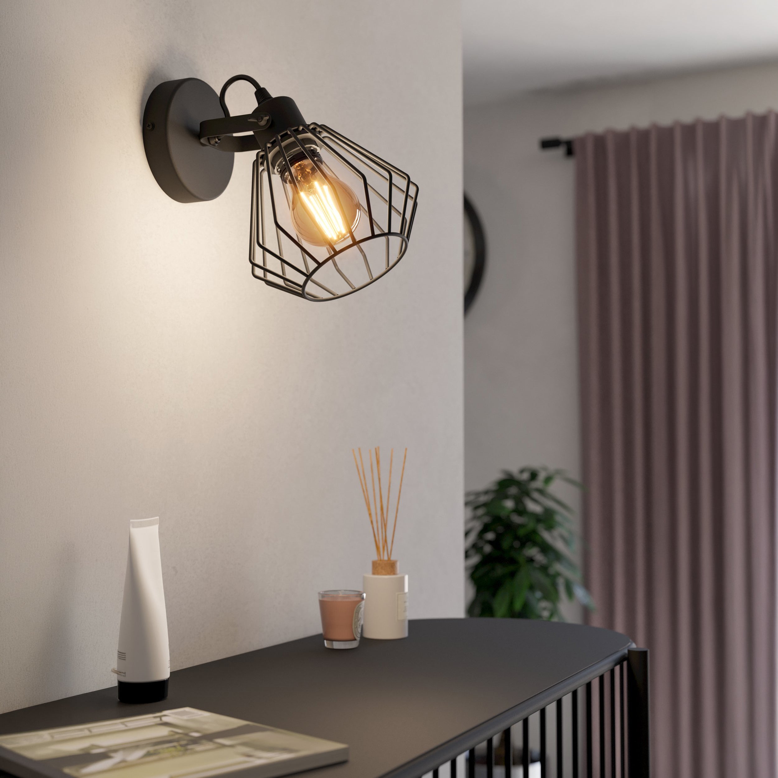 Eglo EU Mantunalle White Glass & Steel 3-Light Pendant