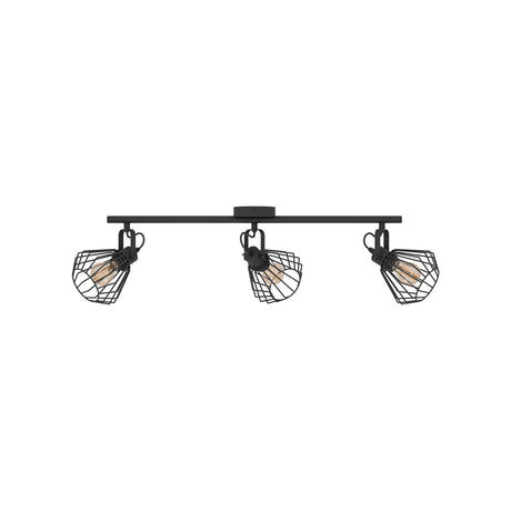 Eglo EU Tabillano Black Caged Shade 3-Light Ceiling Spotlight