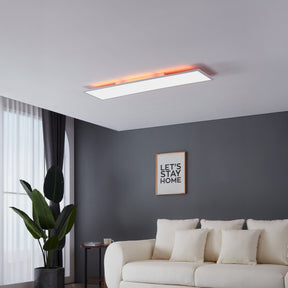 Eglo EU Salobrena-B White Aluminium & Steel  LED Ceiling Light, 120cm
