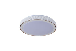 Searchlight Electric Galactic Round LED Flush - White & Gold 98800-40WH