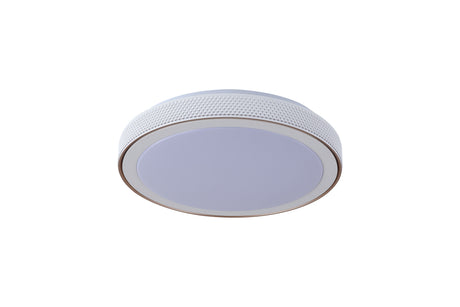 Searchlight Electric Galactic Round LED Flush - White & Gold 98800-40WH