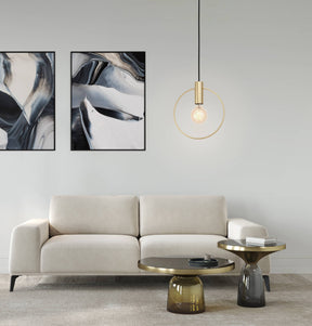 Eglo EU MANIZALES Pendant Ceiling Light – Brushed Brass Steel, E27, Height Adjustable, Indoor Lighting