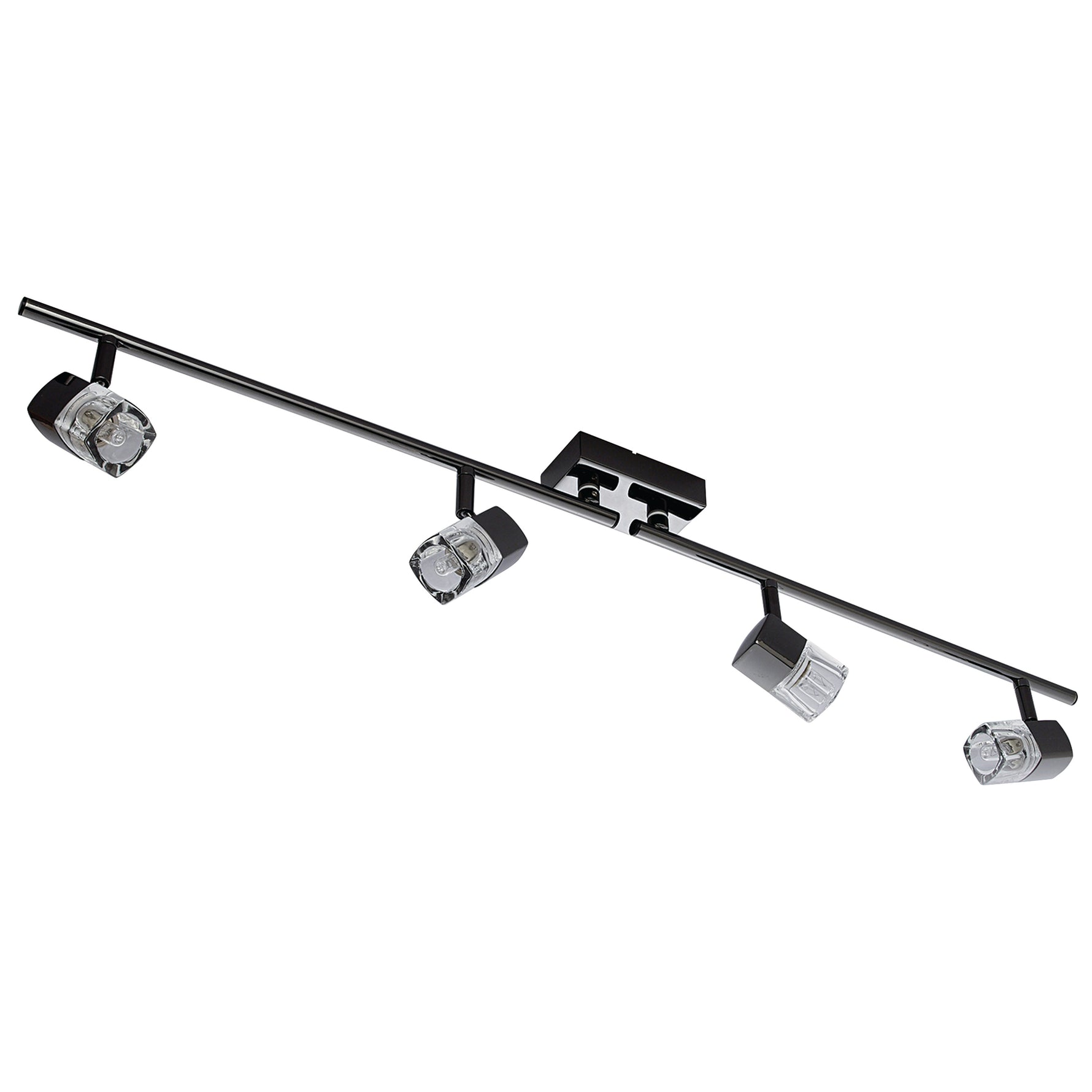 Searchlight Electric Blocs 4Lt Split Bar Spotlight - Chrome & Clear Glass 9884BC