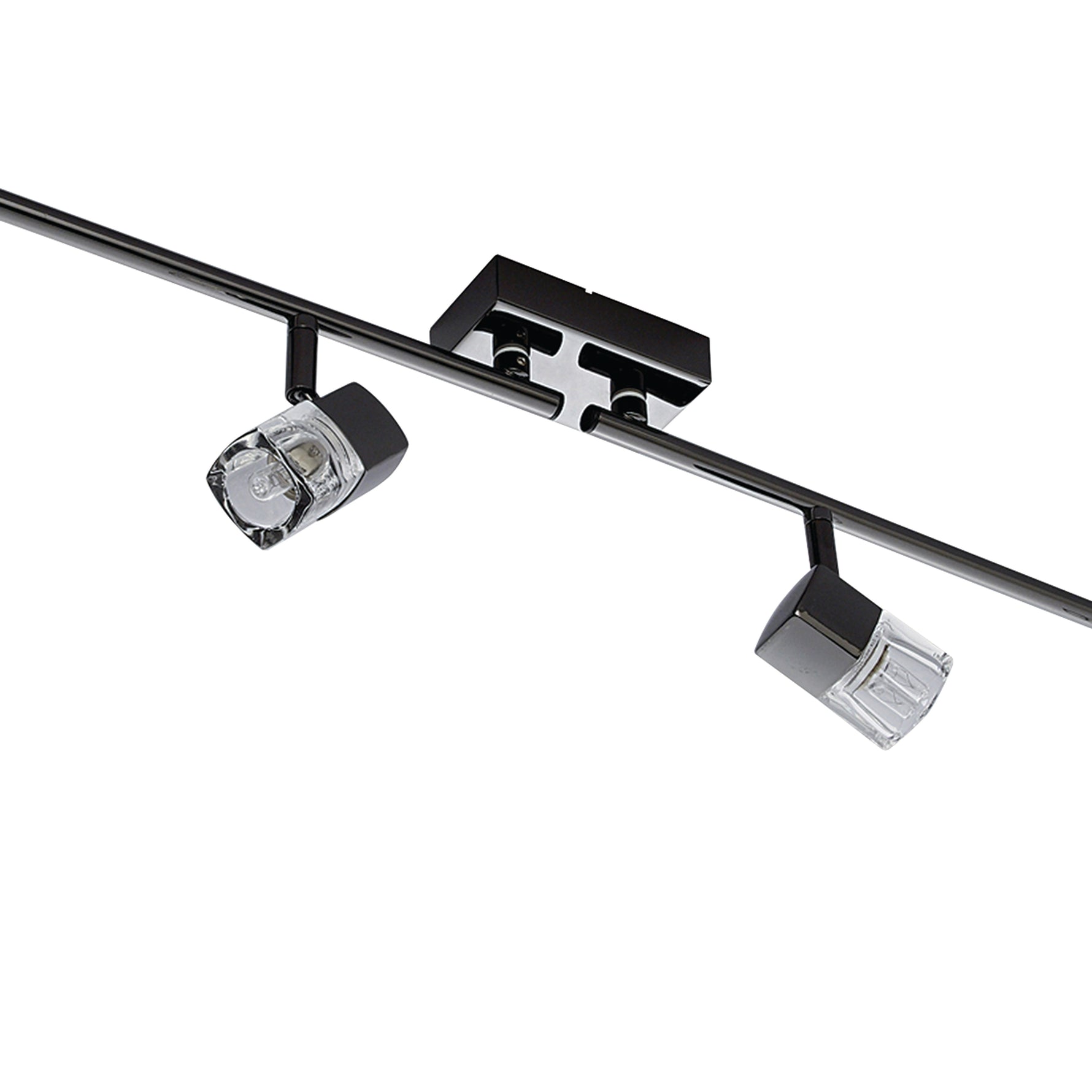 Searchlight Electric Blocs 4Lt Split Bar Spotlight - Chrome & Clear Glass 9884BC