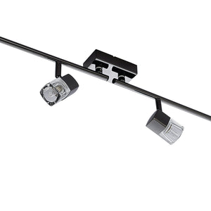 Searchlight Electric Blocs 4Lt Split Bar Spotlight - Chrome & Clear Glass 9884BC