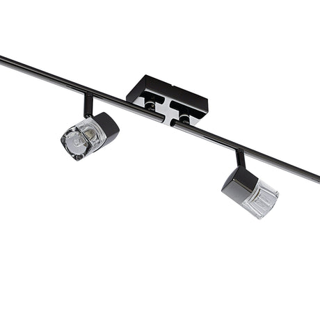 Searchlight Electric Blocs 4Lt Split Bar Spotlight - Chrome & Clear Glass 9884BC