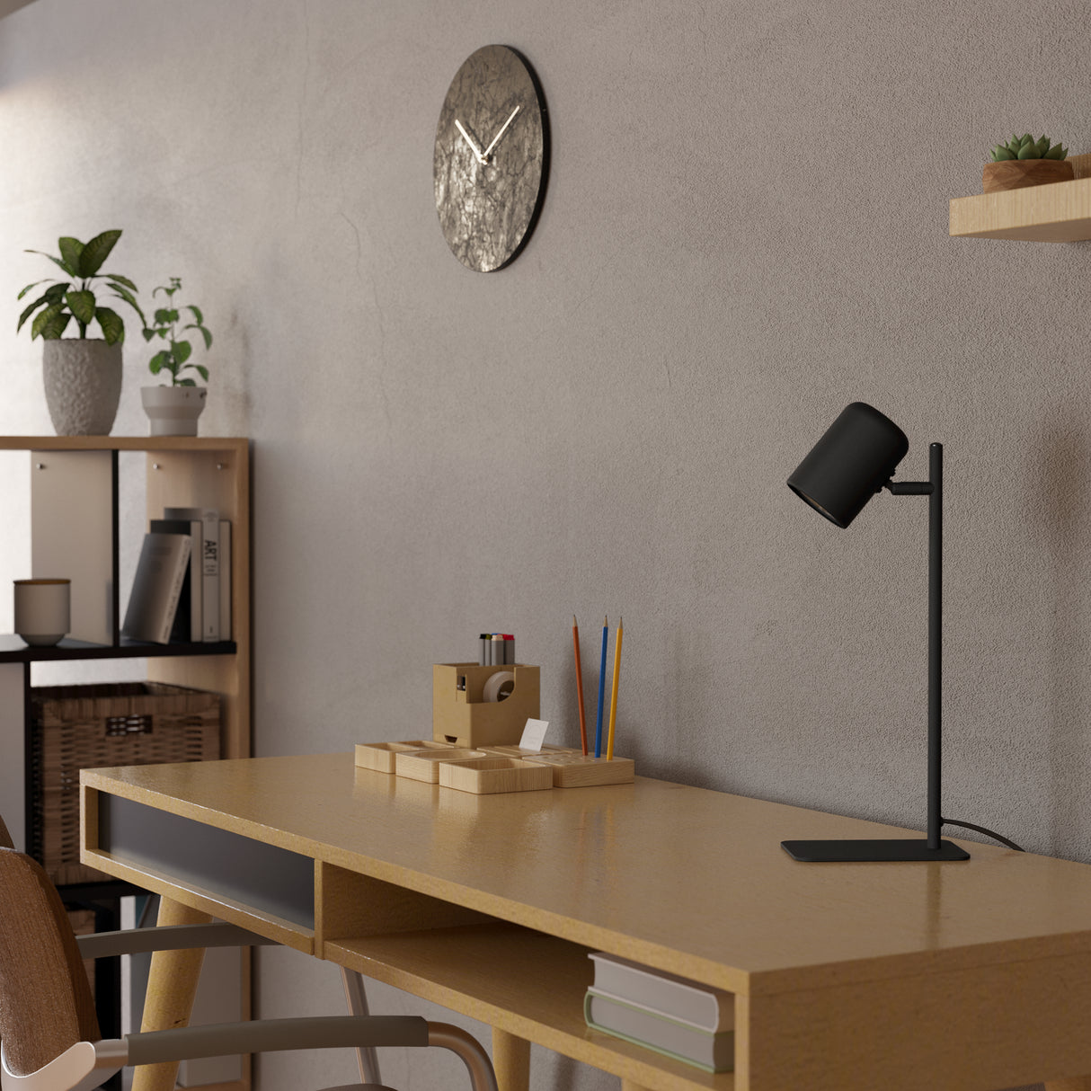 Eglo EU Ceppino Black Steel Modern Minimal LED Table Lamp