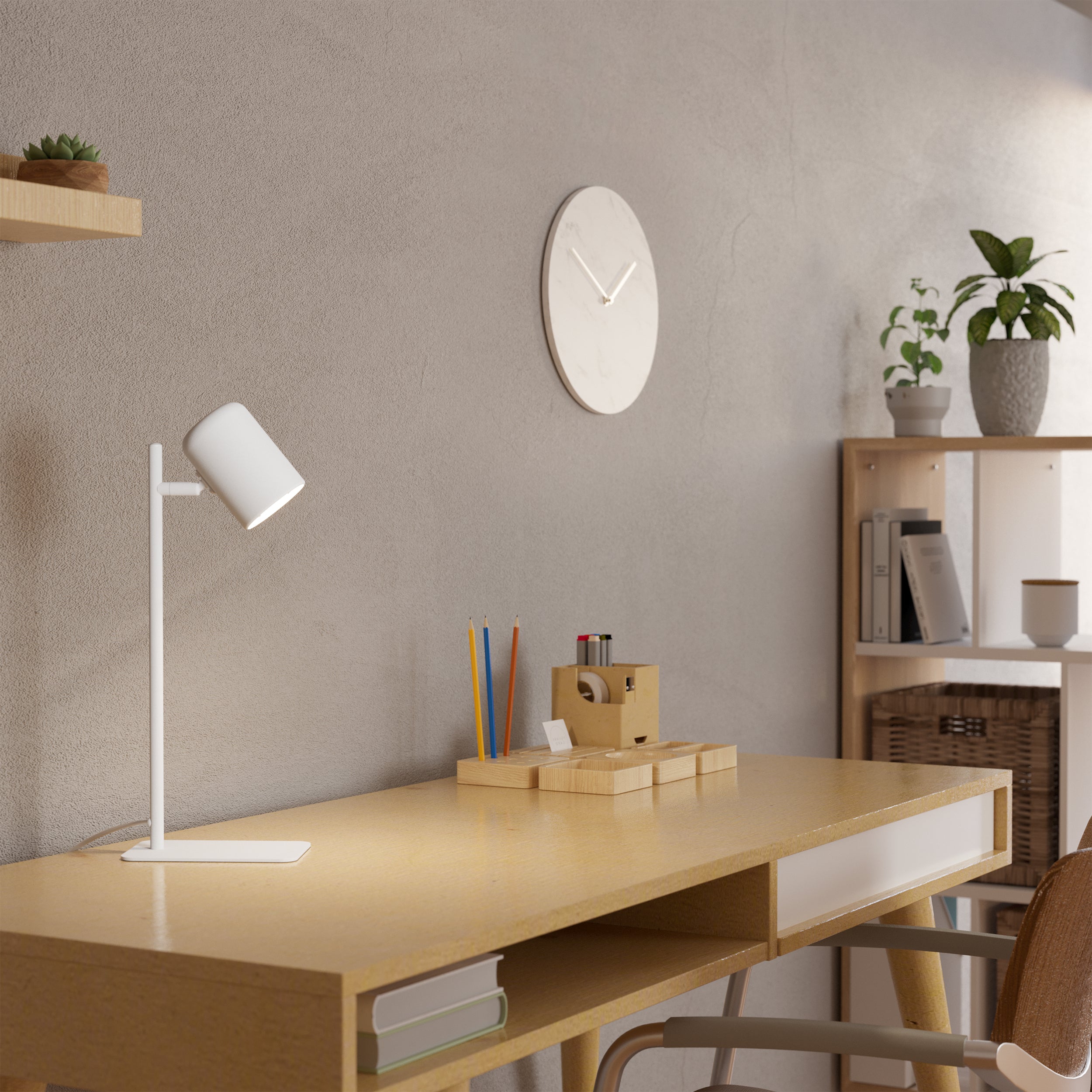 Eglo EU Ceppino White Steel Modern Minimal LED Table Lamp