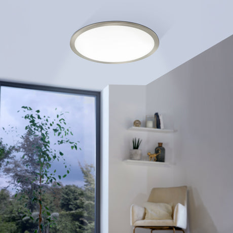 Eglo EU FUEVA FLEX LED Recessed Light – Satin Nickel Aluminium, Warm White, Flexible Cut?Out, Indoor Lighting