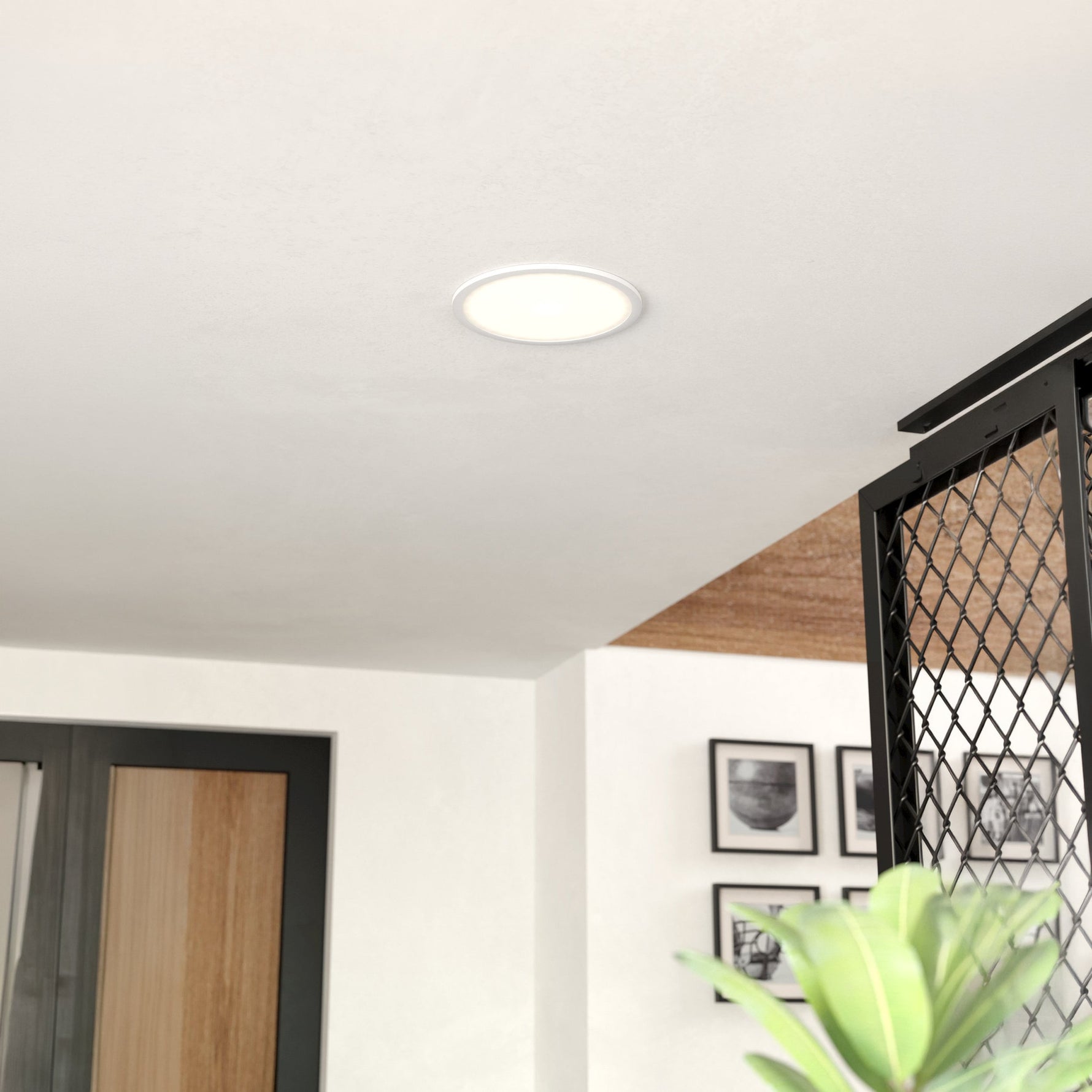 Eglo EU FUEVA FLEX LED Recessed Light – Satin Nickel Aluminium, Neutral White, Flexible Cut?Out, Indoor Lighting product image - Endon Lighting from First Light Direct with great prices and fast UK delivery