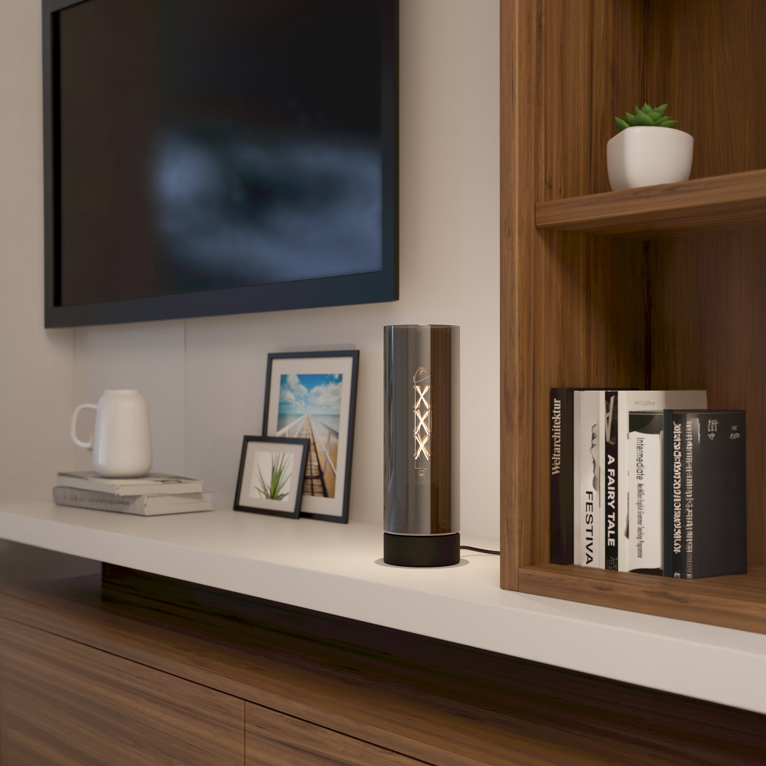 Eglo EU Turcona-Z Steel & Aluminium White LED Smart Control Ceiling Light, 30cm product image - Endon Lighting from First Light Direct with great prices and fast UK delivery