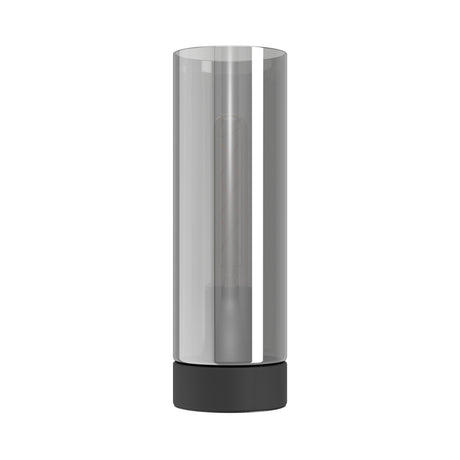 Eglo EU DAMASCO?1 Table Lamp – Black Steel with Smoked Glass Shade, E27, Inline Switch, Indoor Lighting