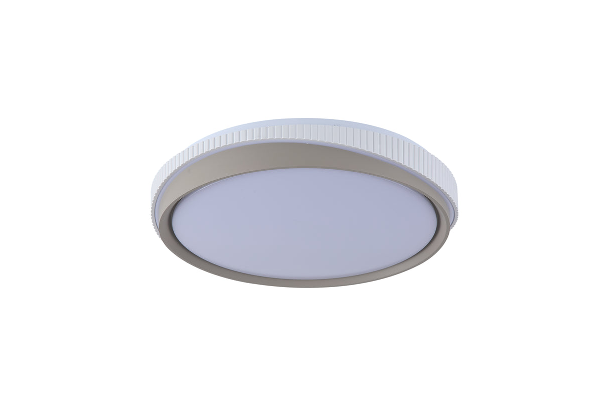 Searchlight Electric Galactic Round LED Flush - White & Gold 98900-40WH