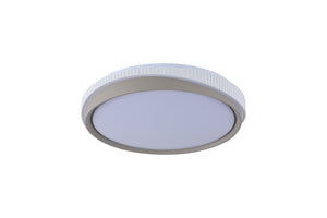Searchlight Electric Galactic Round LED Flush - White & Gold 98900-40WH