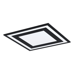 Eglo EU Savatarila Aluminium & Plastic Black Modern LED Ceiling Light, 45cm