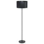 Eglo EU Maserlo 1 Black Metal And Fabric Floor Lamp, (D) 38cm