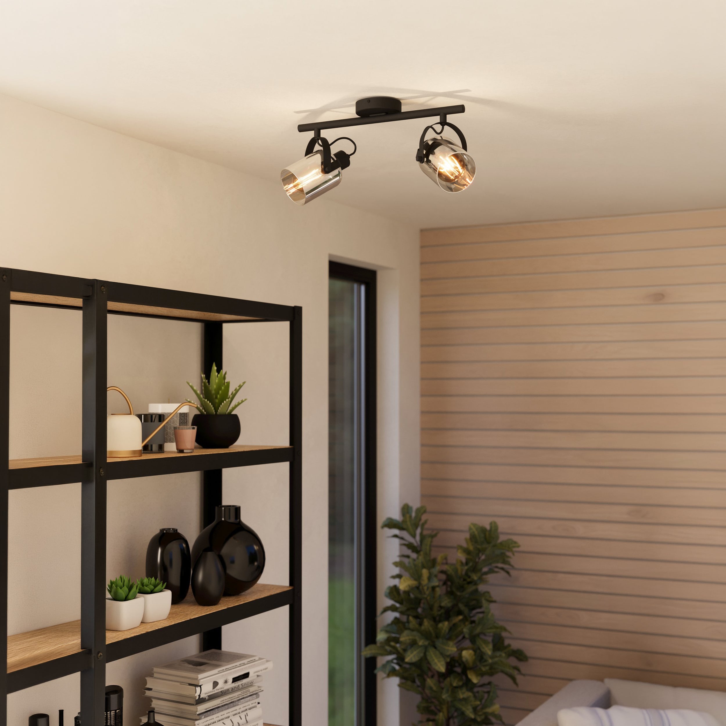 Eglo EU Turcona-CCT Steel & Aluminium White LED Ceiling Light, Square 43.7CM product image - Endon Lighting from First Light Direct with great prices and fast UK delivery