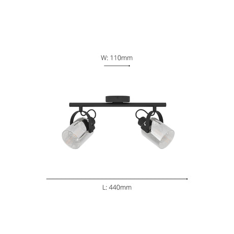Eglo EU BERREGAS 3?Light Ceiling Spotlight – Black & Chrome Adjustable Spot Light, E27, IP20