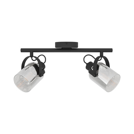 Eglo EU BERREGAS 3?Light Ceiling Spotlight – Black & Chrome Adjustable Spot Light, E27, IP20