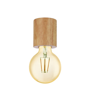 Eglo EU TURIALDO Ceiling Light – Wooden, Brown Finish, E27, Compact Natural Indoor Lighting