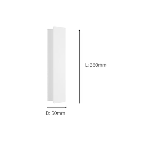 Eglo EU Zubialde Aluminium & Steel LED Wall Light, White