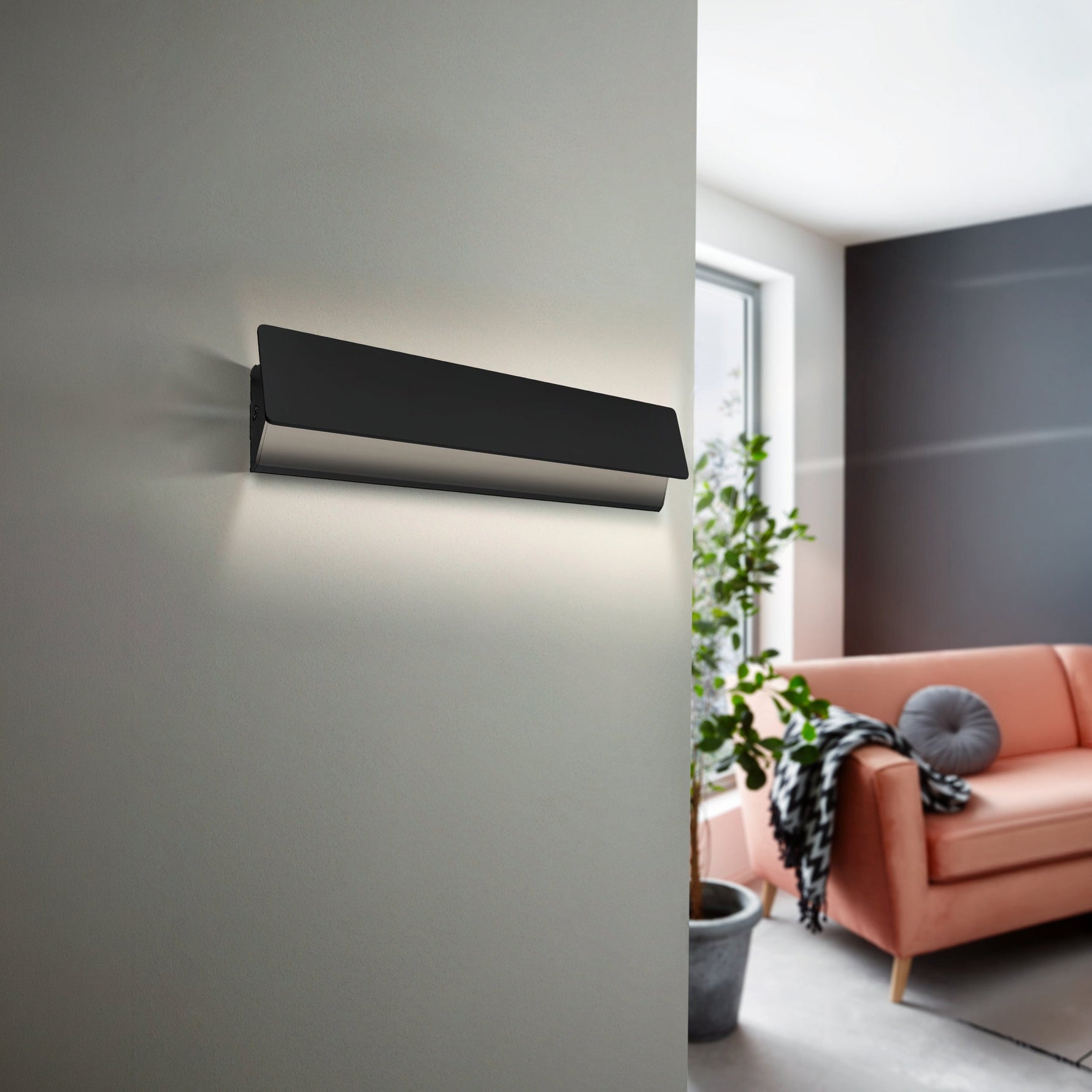Eglo EU Rimbocchi Black/Brown Steel Modern 2-Light Spotlight product image - Endon Lighting from First Light Direct with great prices and fast UK delivery