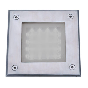 Searchlight Electric Walkover LED Recessed Square Walkover - Stainless Steel 9909WH