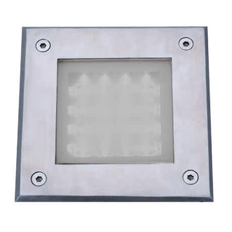 Searchlight Electric Walkover LED Recessed Square Walkover - Stainless Steel 9909WH