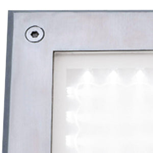 Searchlight Electric Walkover LED Recessed Square Walkover - Stainless Steel 9909WH