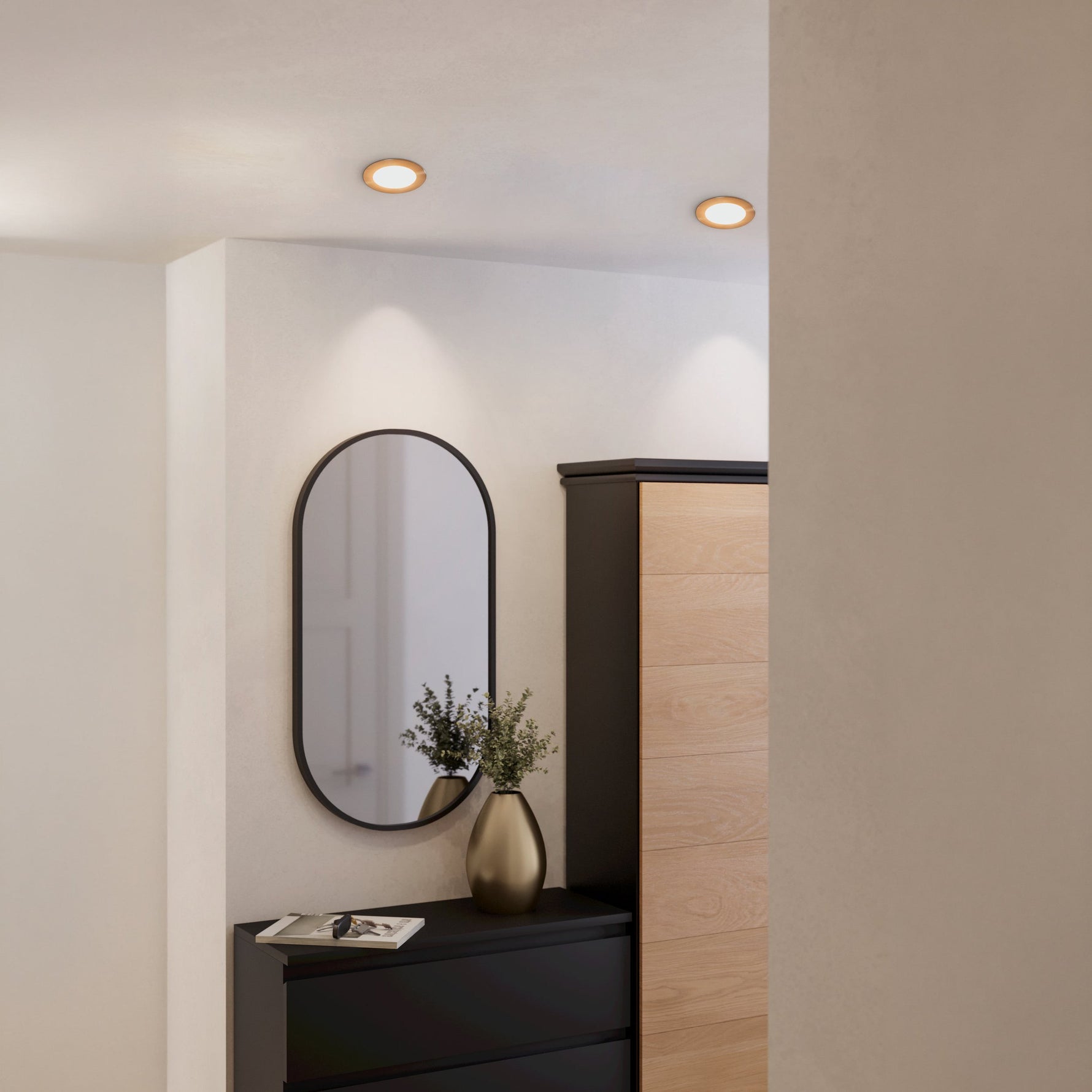 Eglo EU Fueva 5 Black LED Round Recessed Light, 11.7cm, 3000K product image - Endon Lighting from First Light Direct with great prices and fast UK delivery