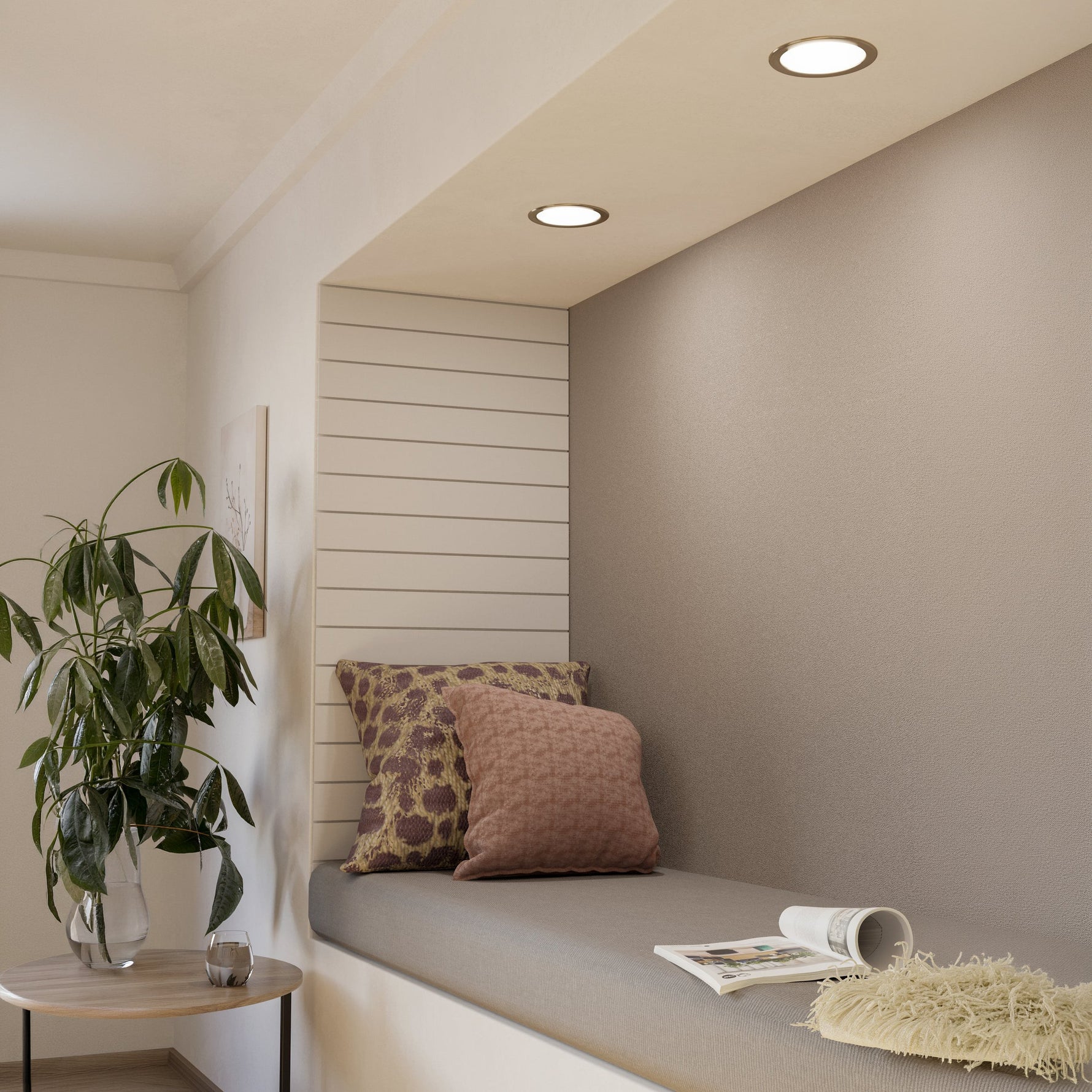 Eglo EU Fueva 5 LED Round Black Steel Recessed Light, 16.6cm product image - Endon Lighting from First Light Direct with great prices and fast UK delivery