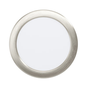 Eglo EU Fueva 5 LED Round Satin Nickel Steel Recessed Light, 16.6cm