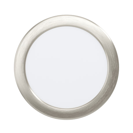 Eglo EU Fueva 5 LED Round Satin Nickel Steel Recessed Light, 16.6cm