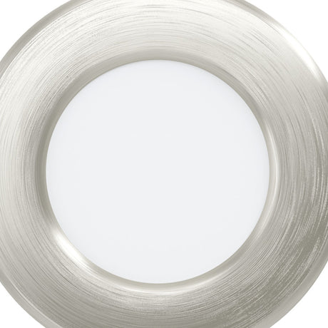 Eglo EU Fueva 5 Satin Nickel LED Round Set of 3 Recessed Light, 8.6cm, 3000K