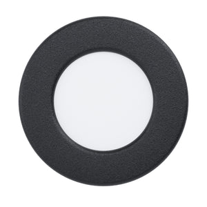 Eglo EU Fueva 5 Black LED Round Recessed Light, 8.6cm, 3000K