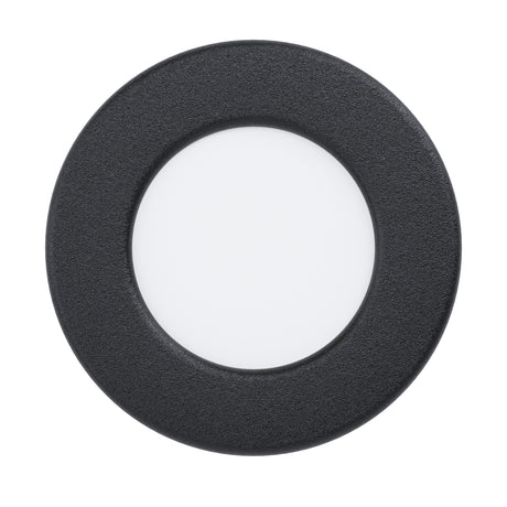 Eglo EU Fueva 5 Black LED Round Recessed Light, 8.6cm, 3000K