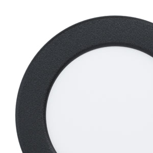 Eglo EU Fueva 5 Black LED Round Recessed Light, 11.7cm, 3000K