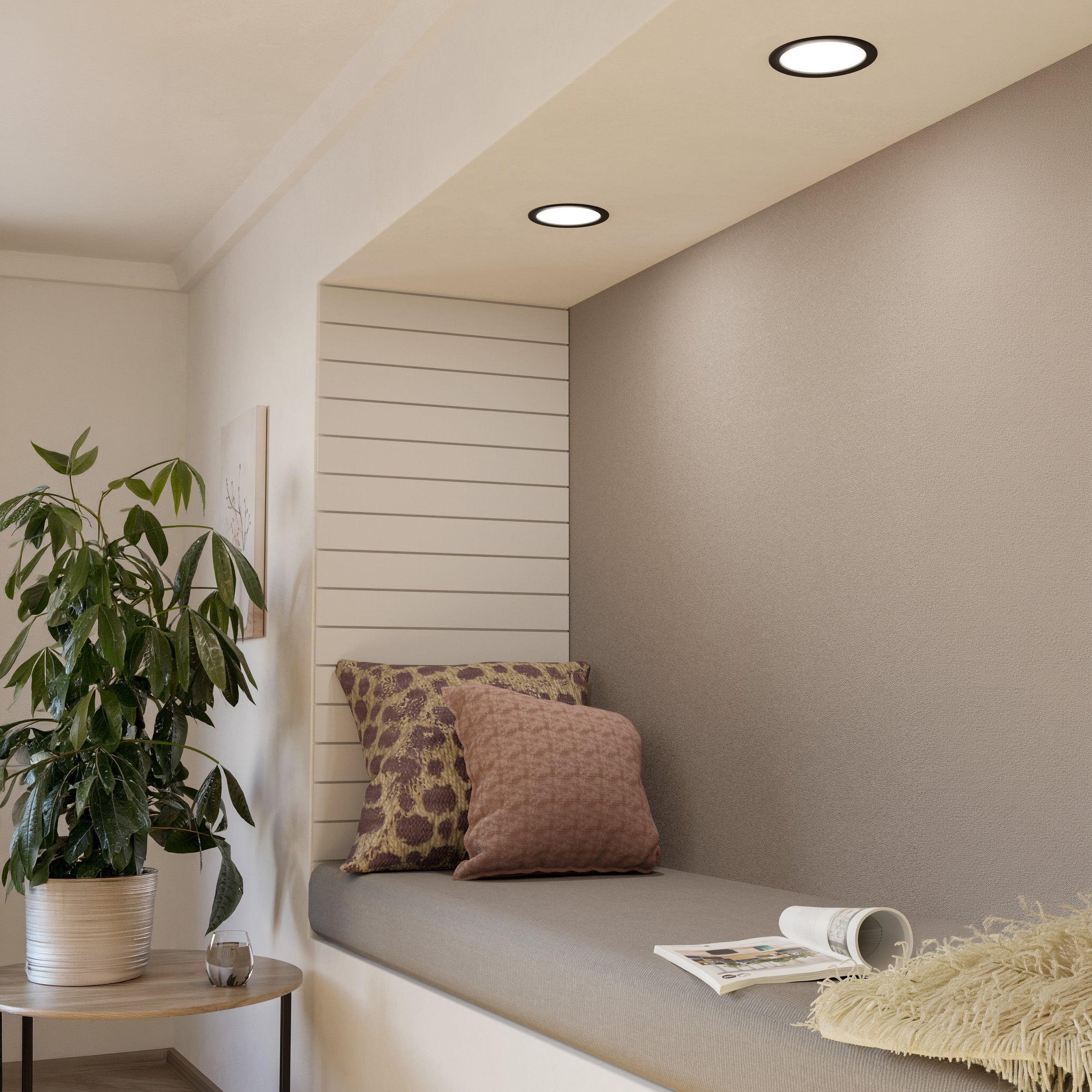Eglo EU Fueva 5 LED Round White Steel Recessed Light, 16.6cm, 4000K product image - Endon Lighting from First Light Direct with great prices and fast UK delivery
