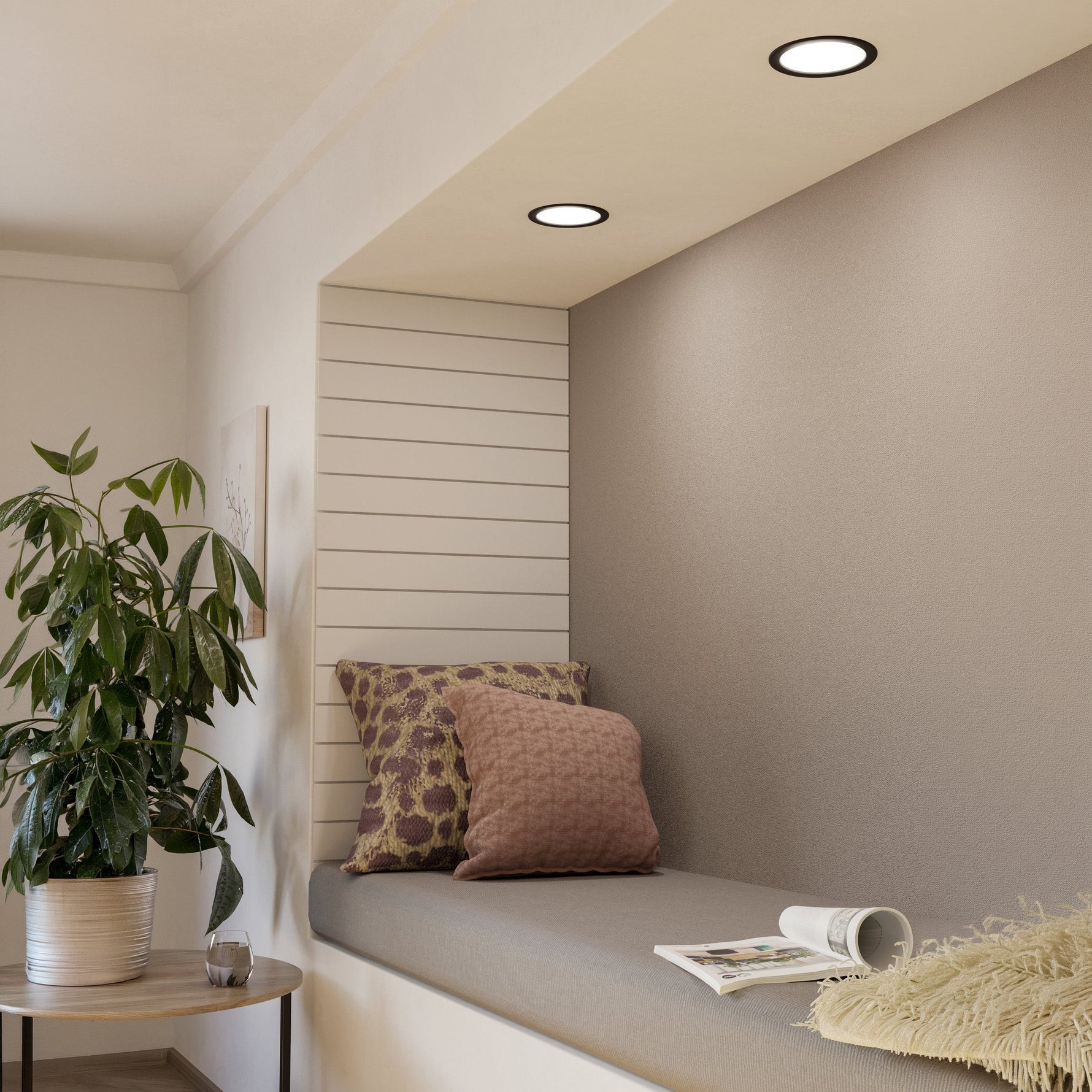 Eglo EU Fueva 5 LED Round White Steel Recessed Light, 16.6cm, 4000K product image - Endon Lighting from First Light Direct with great prices and fast UK delivery