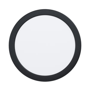 Eglo EU FUEVA?5 LED Recessed Light – Black Steel, Warm White, Round Ceiling Downlight, Indoor Lighting