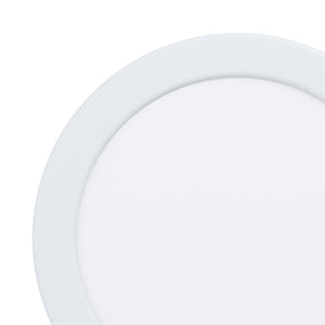 Eglo EU Fueva 5 LED Round White Steel Recessed Light, 16.6cm, 4000K