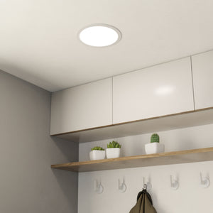 Eglo EU FUEVA?5 LED Recessed Light – White Steel, Neutral White, Round Ceiling Downlight, Indoor Lighting