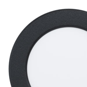 Eglo EU Fueva 5 Black LED Round Recessed Light, 11.7cm, 4000K