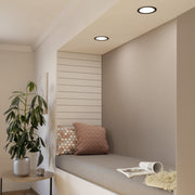 Eglo EU Fueva 5 LED Round Black Steel Recessed Light, 16.6cm, 4000K