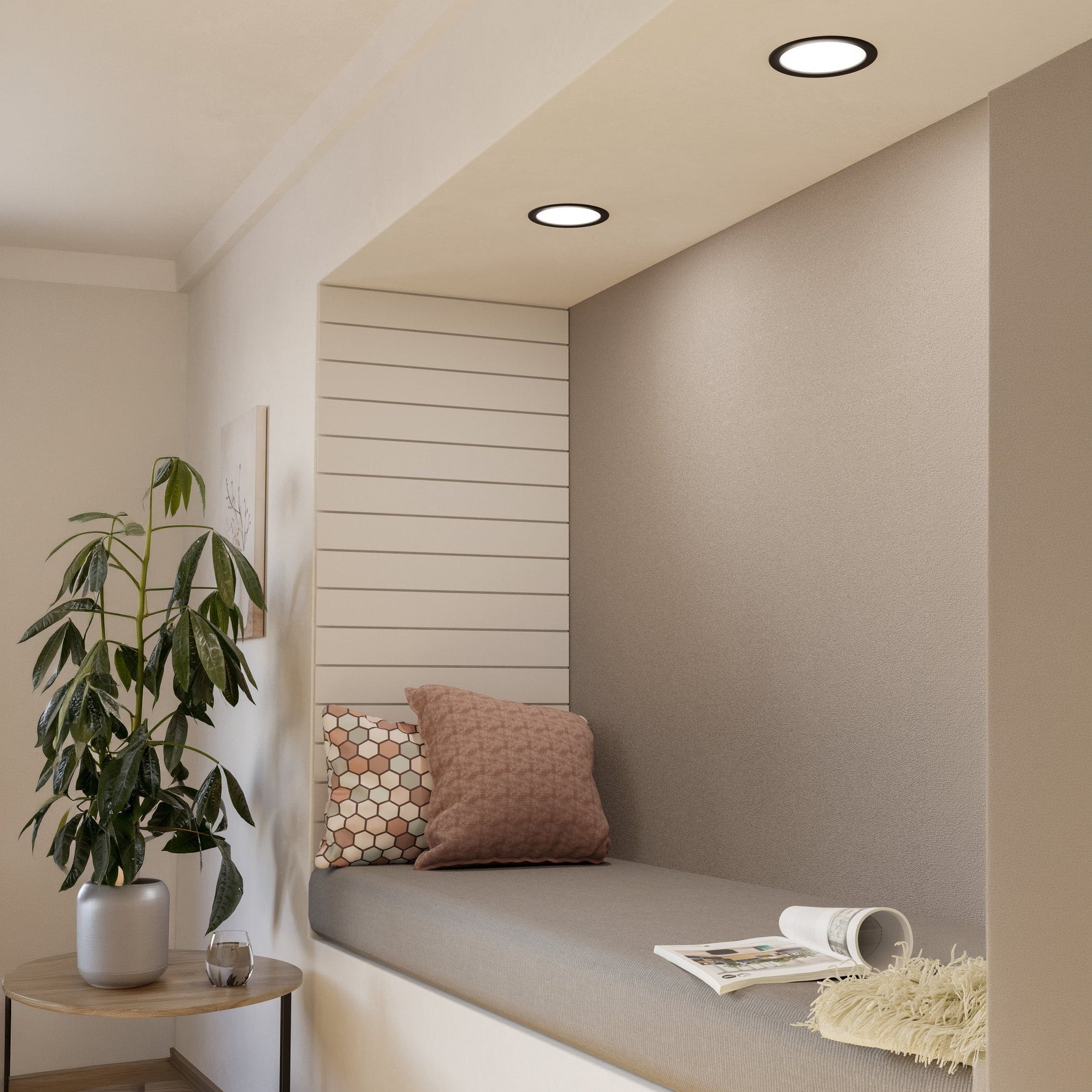 Eglo EU Fueva 5 LED Square White Steel Recessed Light, 16.6cm, 4000K product image - Endon Lighting from First Light Direct with great prices and fast UK delivery
