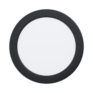 Eglo EU Fueva 5 LED Round Black Steel Recessed Light, 16.6cm, 4000K