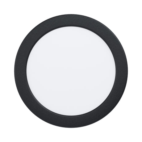 Eglo EU Fueva 5 LED Round Black Steel Recessed Light, 16.6cm, 4000K