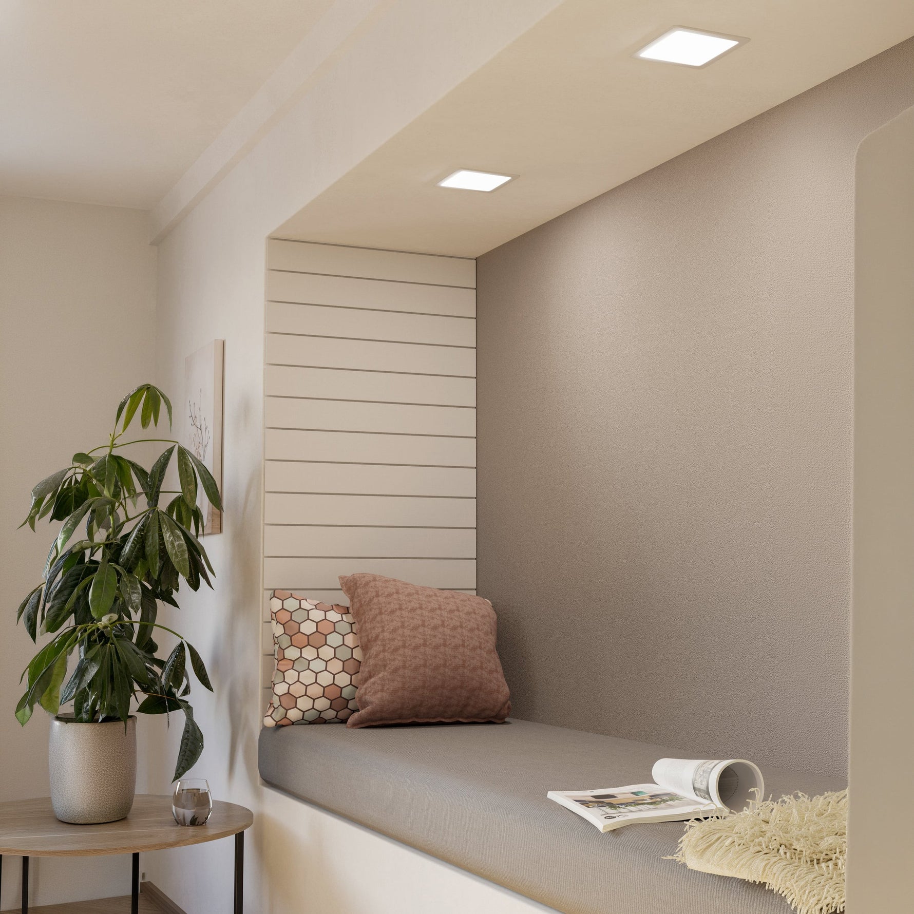 Eglo EU Fueva 5 LED Round White Steel Recessed Light, 16.6cm product image - Endon Lighting from First Light Direct with great prices and fast UK delivery