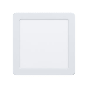 Eglo EU Fueva 5 LED Square White Steel Recessed Light, 16.6cm